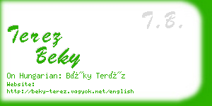 terez beky business card